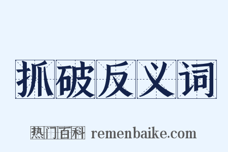 抓破反义词是什么意思的图片